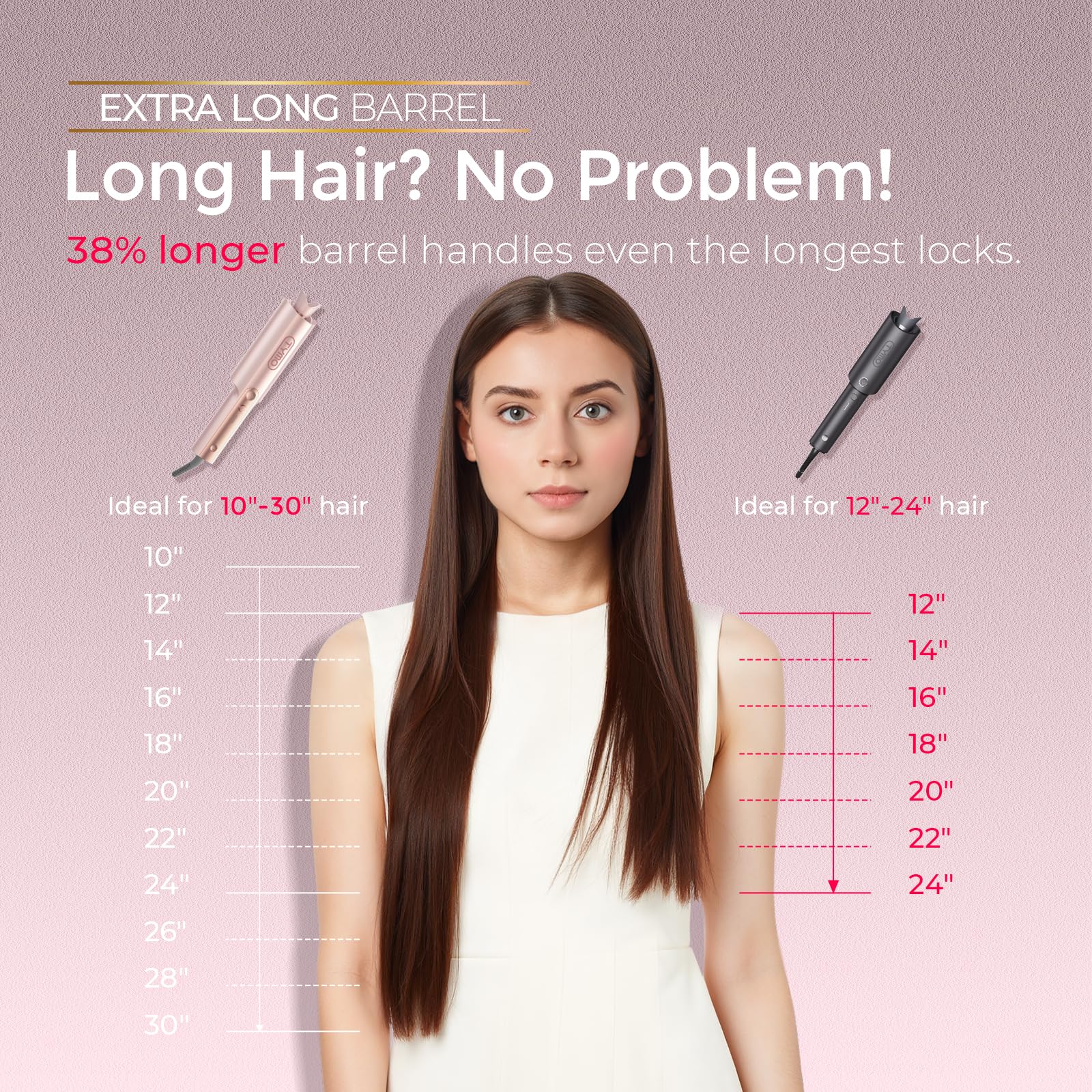 TYMO CurlPro Plus dual heaters heat evenly for faster styling