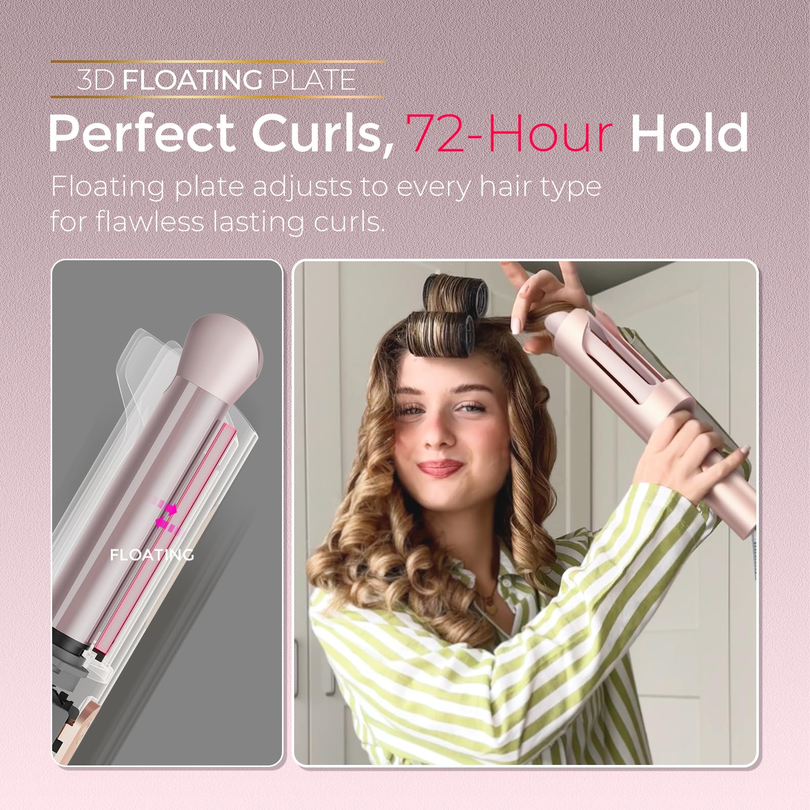 TYMO CurlPro Plus ionic action and tourmaline coating adds shine