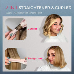 TYMO curved plate edge styling shows precise control for short strands