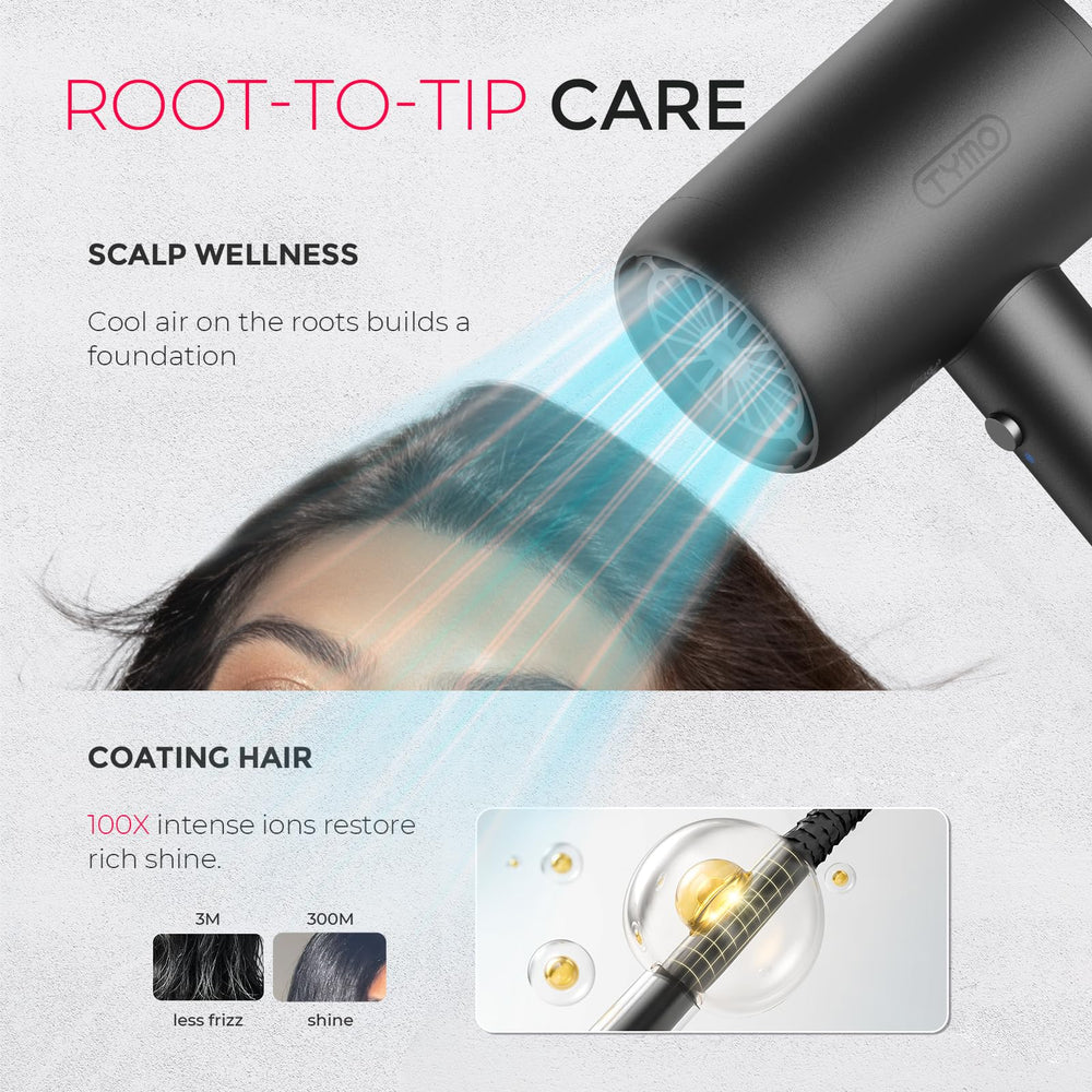 TYMO diffuser in hand demonstrates lightweight styling on the go