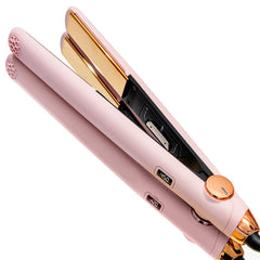 TYMO flat iron with 1in floating plate for a smooth glide and fast styling.
