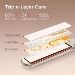 TYMO flat iron heats up in 10 seconds for fast styling