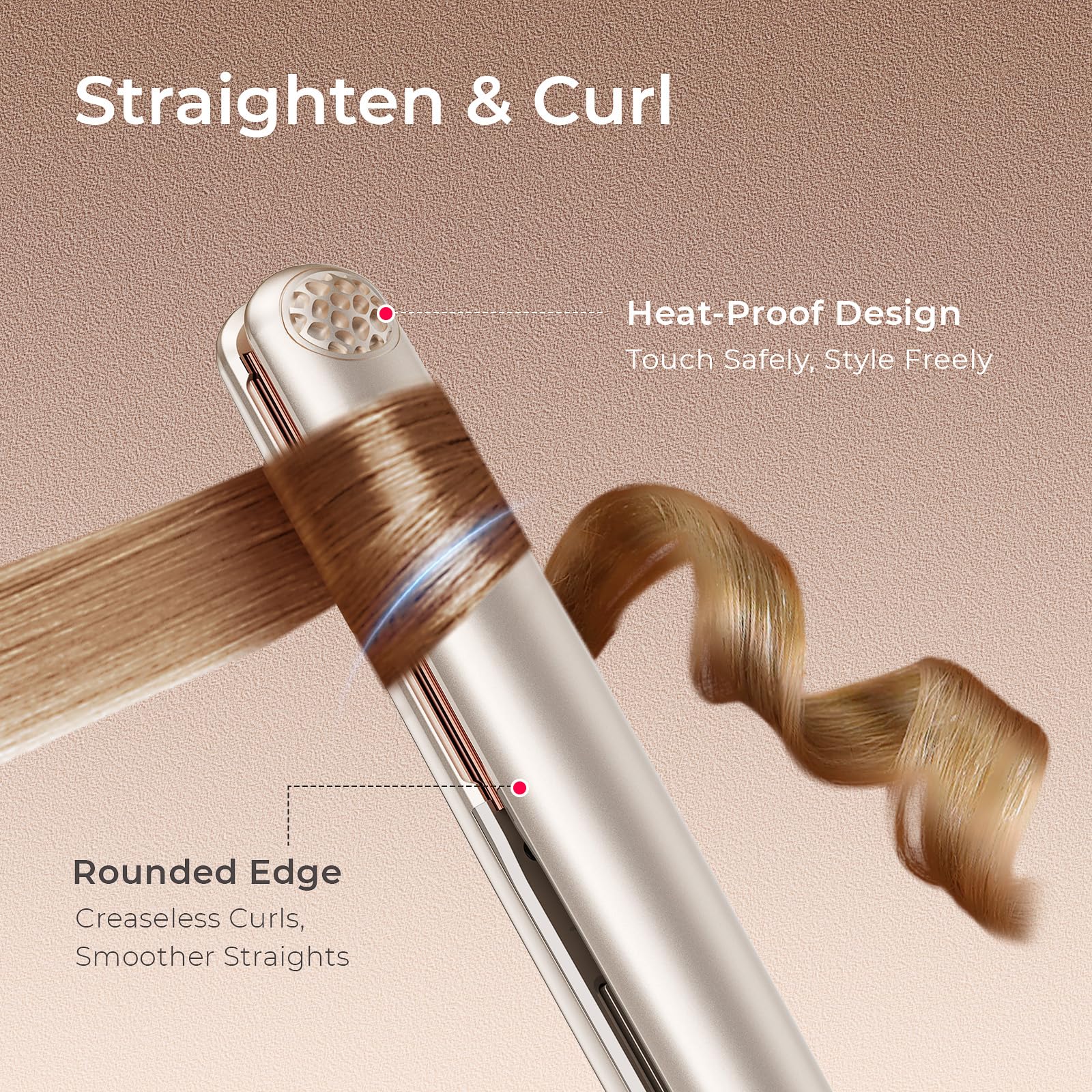 TYMO flat iron universal voltage makes it travel-ready worldwide