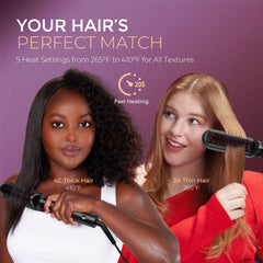 TYMO FlipPro keratin-coated ceramic plates highlight protective hair materials