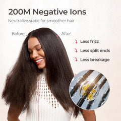 TYMO hair dryer brush cool shot locks in style with cool air