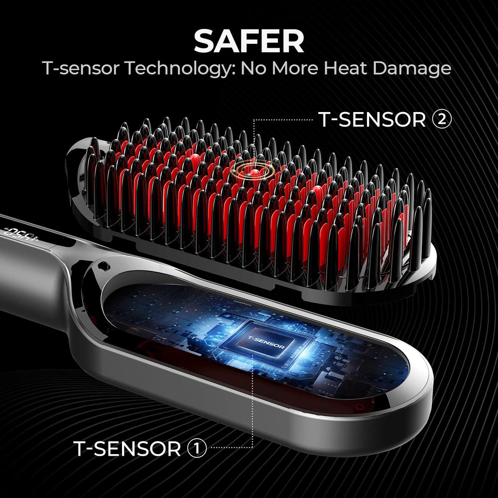 TYMO ionic plus brush with digital temperature readout for precise heat control
