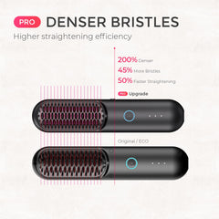 TYMO Porta Pro dense brush bristles deliver efficient straightening.