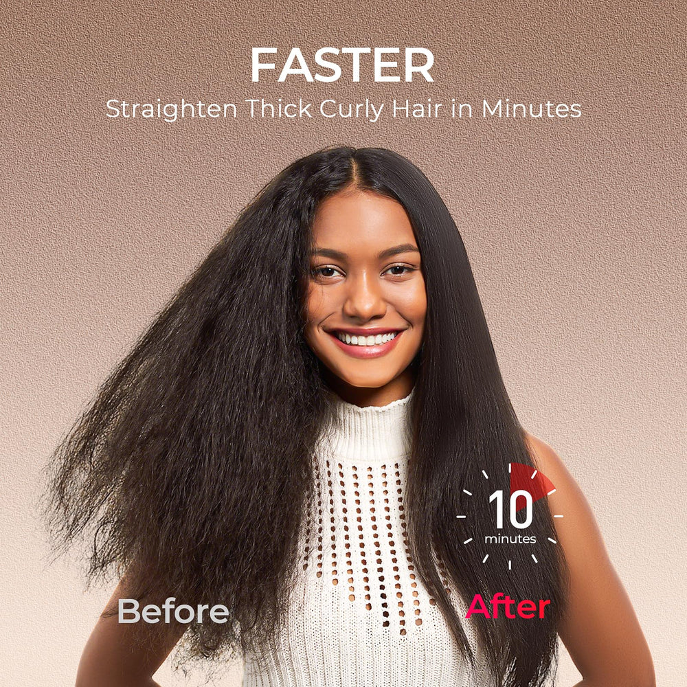 tymo quick-straighten strokes for fast smoothing from root to tip