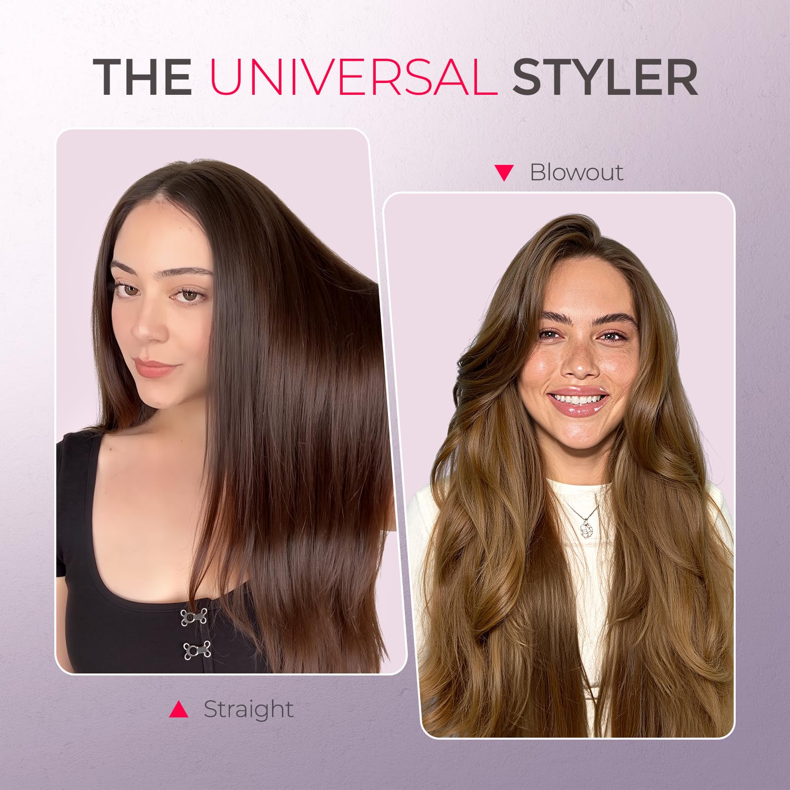 TYMO Ring Hair Straightener Brush 3D teeth detail shows thorough contact for smooth straight hair