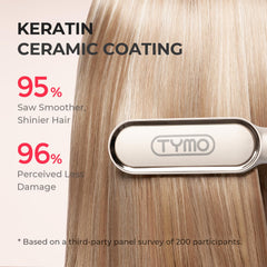 TYMO Ring Hair Straightener Comb 3D teeth close-up for thorough straightening