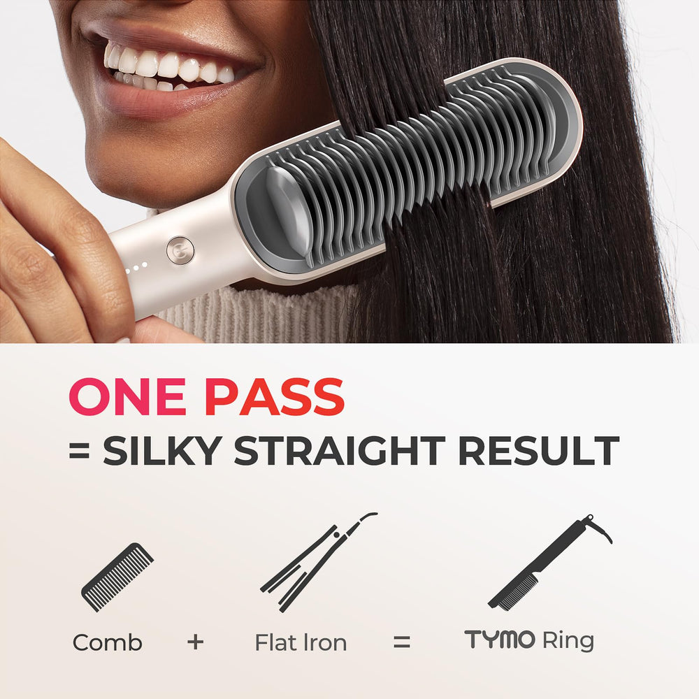 TYMO Ring Hair Straightener Comb dual voltage travel-ready