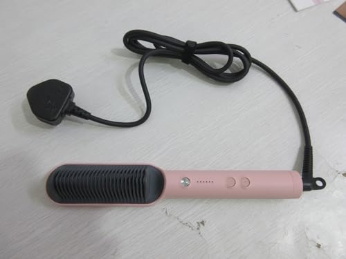 TYMO Ring Hair Straightener Comb pink auto-off after 30 minutes for safety