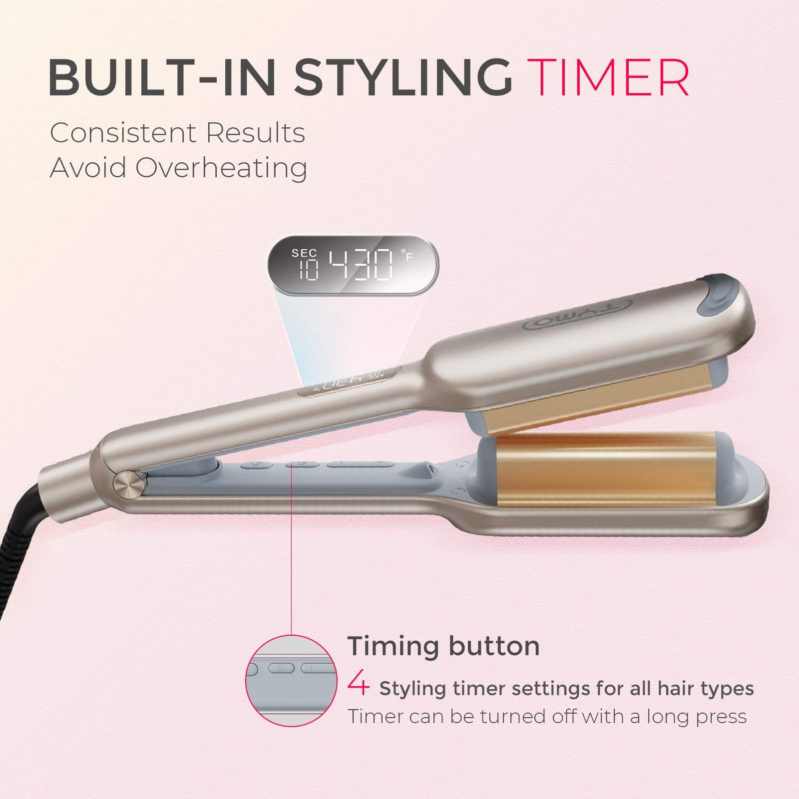 TYMO ROVY 40 million negative ions reduce static and flyaways.