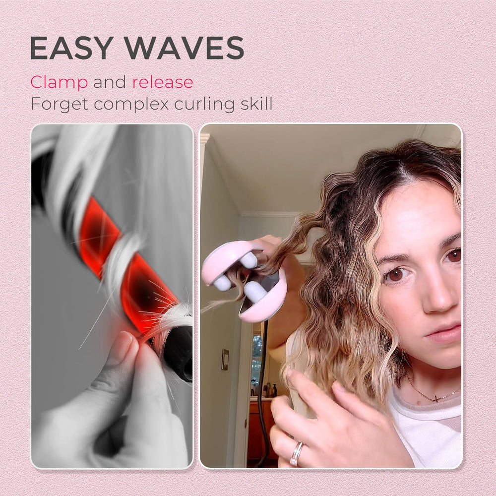 TYMO ROVY Beach Waves Curling Wand 1-inch barrel close-up showing volume-friendly styling and smooth heat.