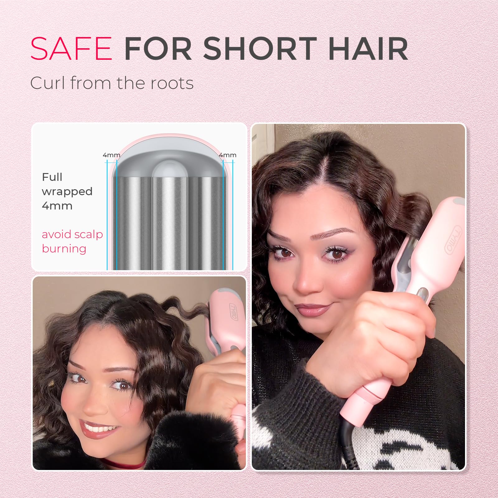 TYMO ROVY negative ions reduce static for silky, smooth waves.