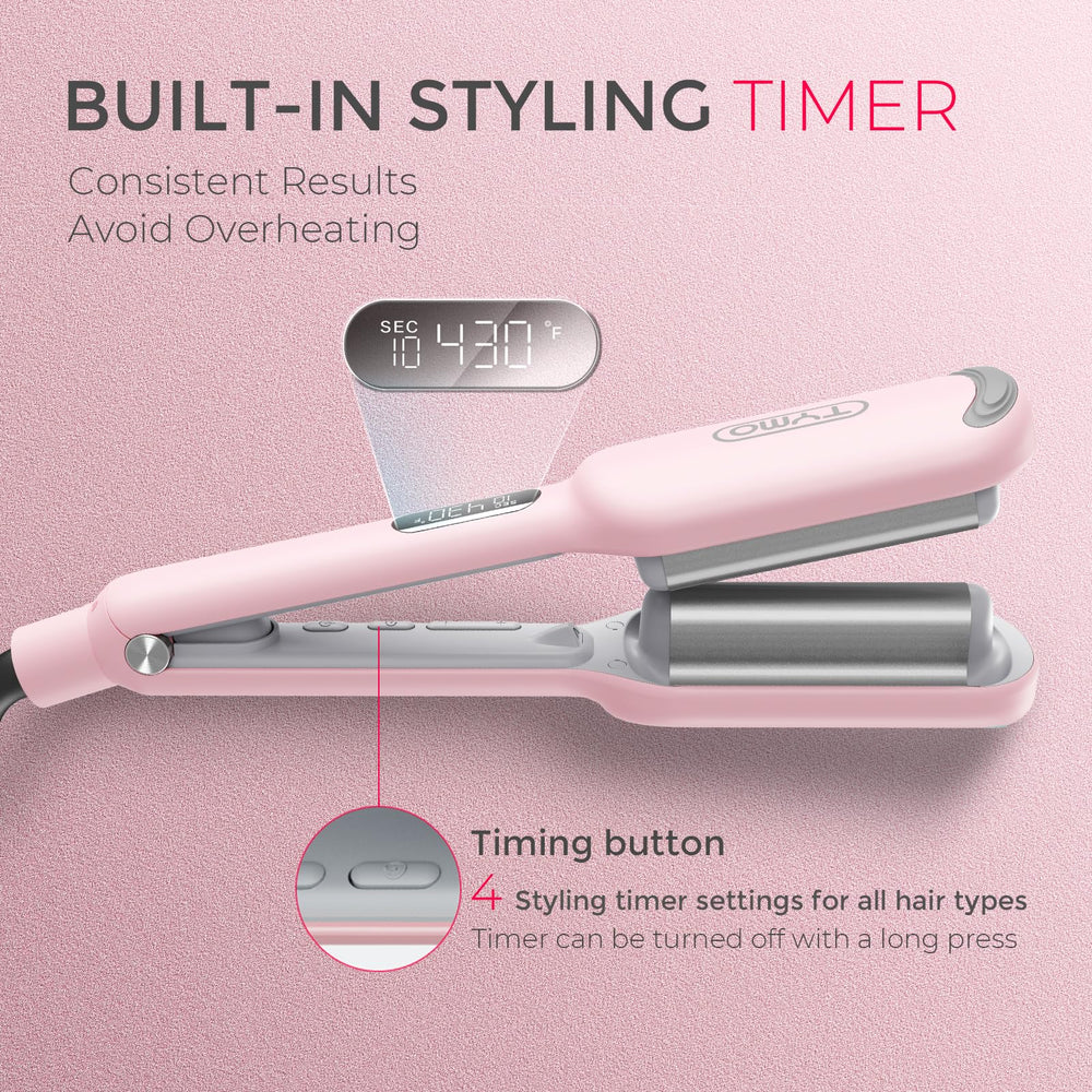 TYMO ROVY tourmaline ceramic coating nourishes hair during curling.