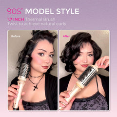 TYMO STYLUX ceramic barrel reduces frizz and adds shine.