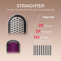 tymo tourmaline ceramic bristles glide for smoother, frizz-reducing brushing
