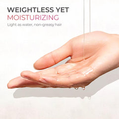 TYMO Weightless Hair Oil application palm shows quick absorption with a light feel.