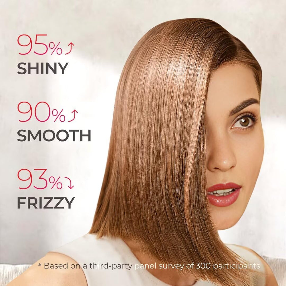 TYMO Weightless Hair Oil dispense pump demonstrates easy, precise application.