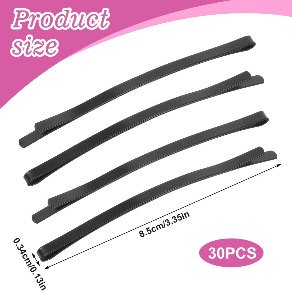 Tyqour black hair pins shown in bun styling for reliability.