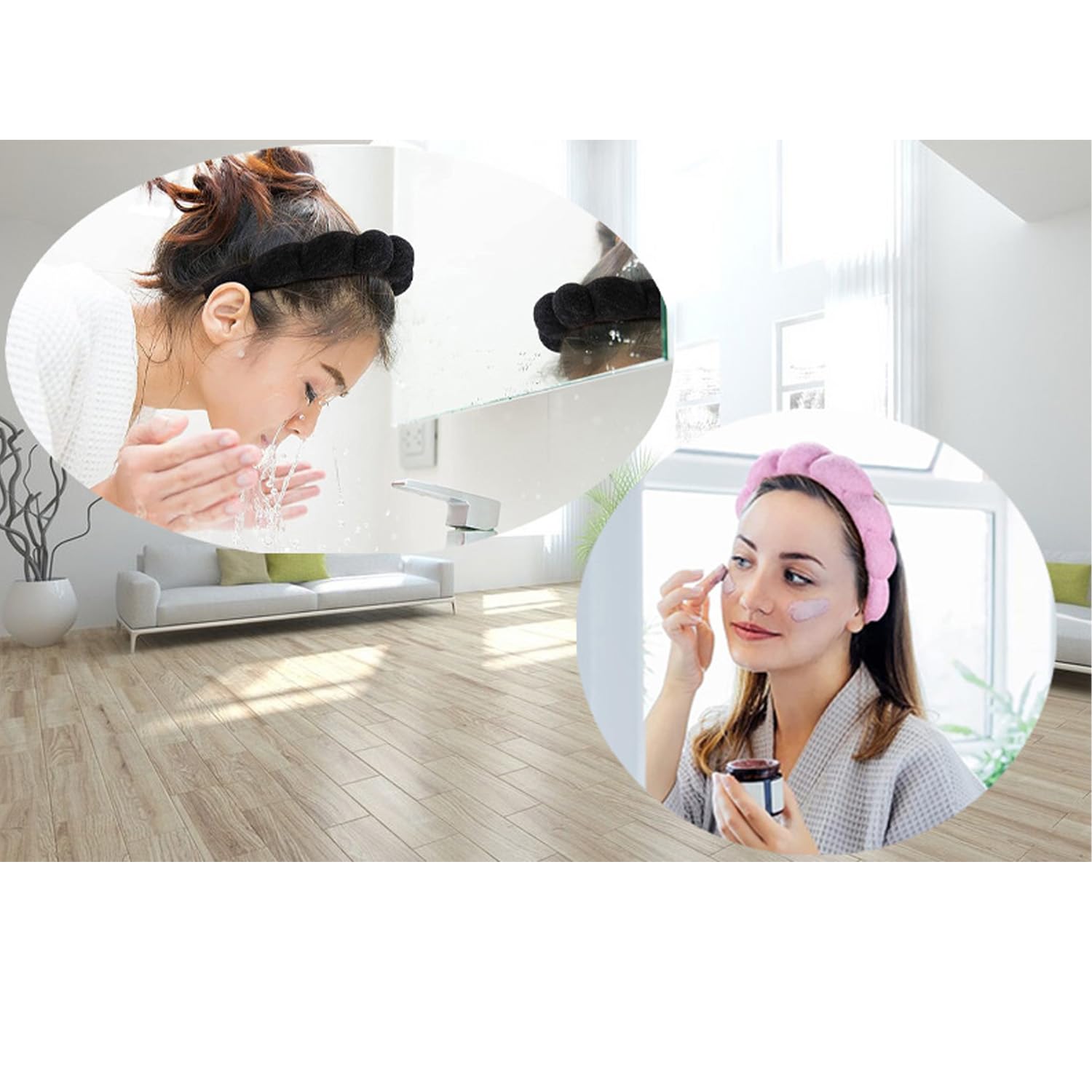 tysseley spa headband multi-use for skincare, showers, and yoga