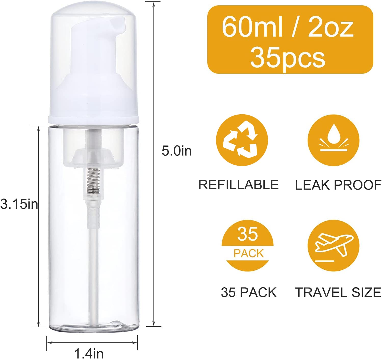 Tzirci clear PET plastic dispensers emphasize durability and content visibility.