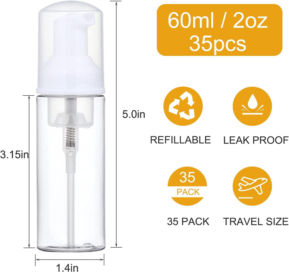 Tzirci clear PET plastic dispensers emphasize durability and content visibility.