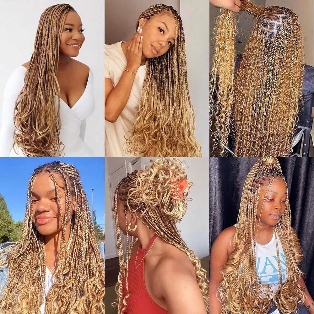 TzreisXu model wear closeup demonstrates everyday wearability of boho braids