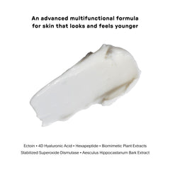 U Beauty SCULPT 4D hyaluronic acid texture close-up depicts deep hydration and wrinkle smoothing.