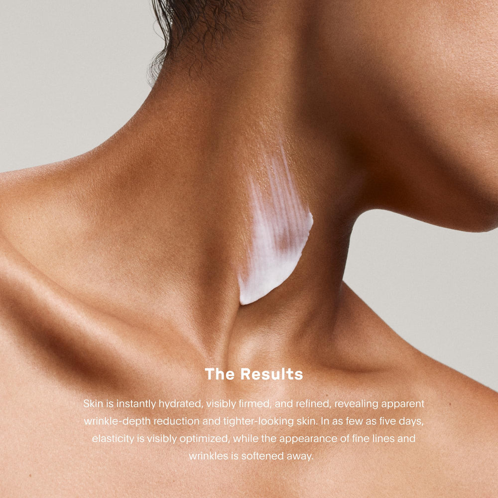 U Beauty SCULPT ceramide cream swatch emphasizes barrier support and moisture retention.