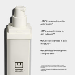 U Beauty Resurfacing Compound Serum dispensing action for precise application.