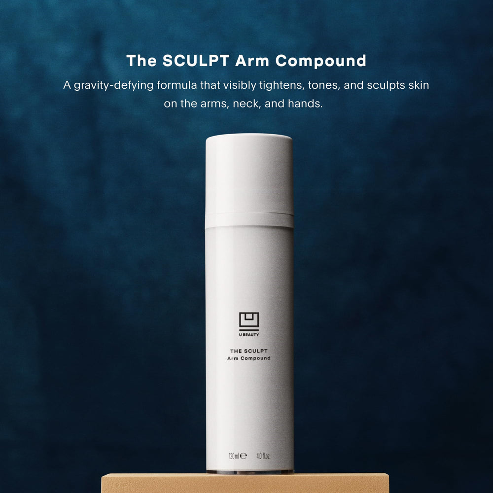U Beauty SCULPT Arm Compound packaging and branding supports trust.