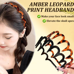 U-shape headband amber-black teeth closeup showing non-slip design