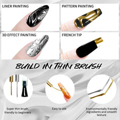 U-Shinein nail pattern drawing enables French tips and 3D accents