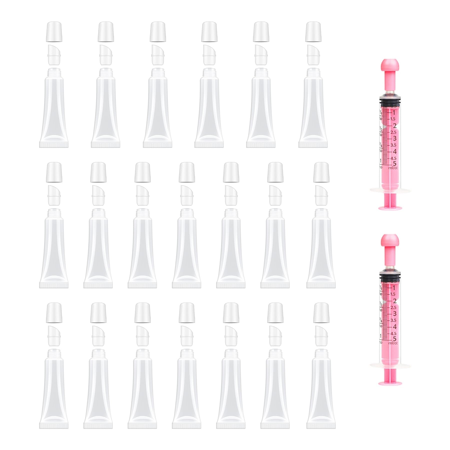uadbau empty lip gloss tubes 10ml clear for mess-free on-the-go storage