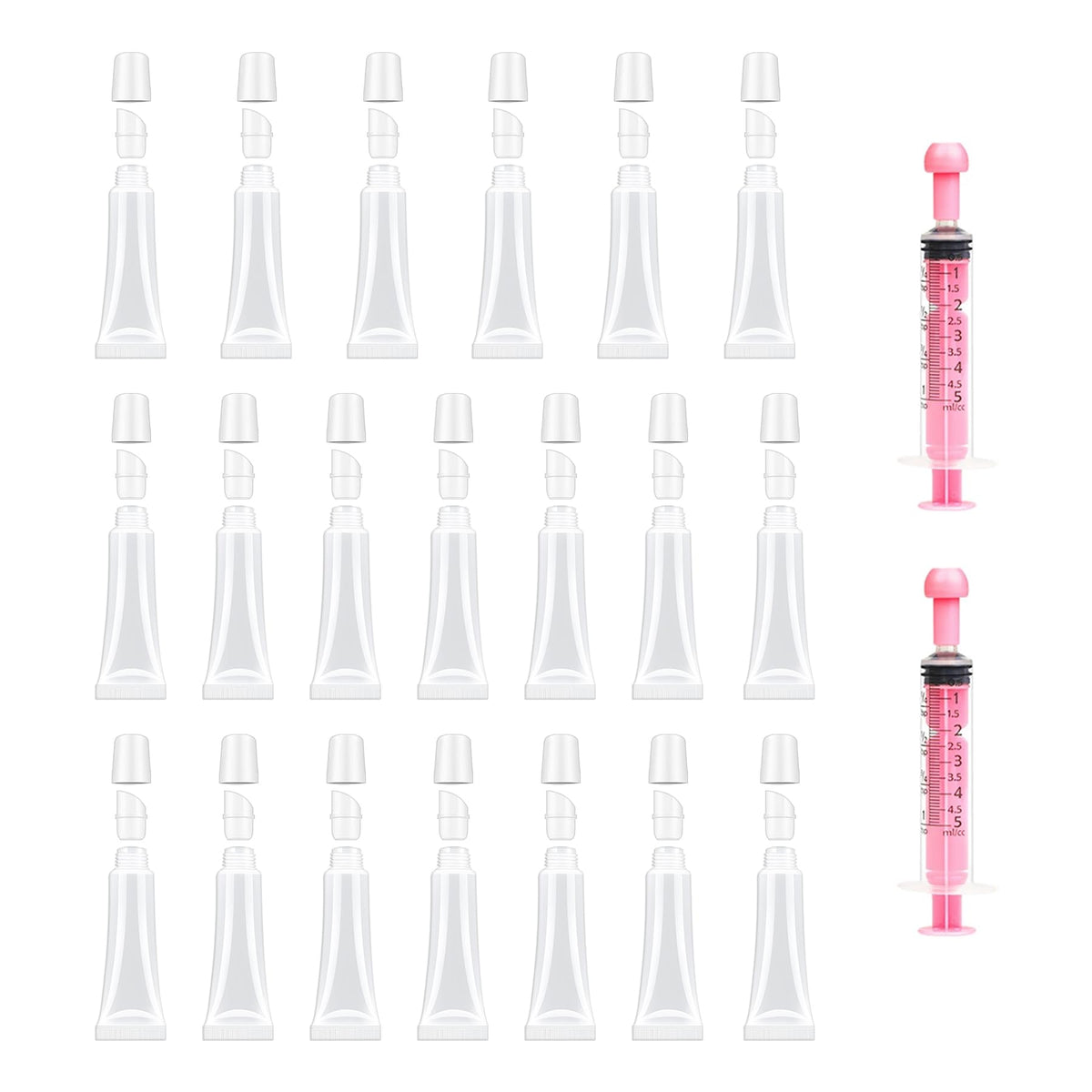 uadbau empty lip gloss tubes 10ml clear for mess-free on-the-go storage