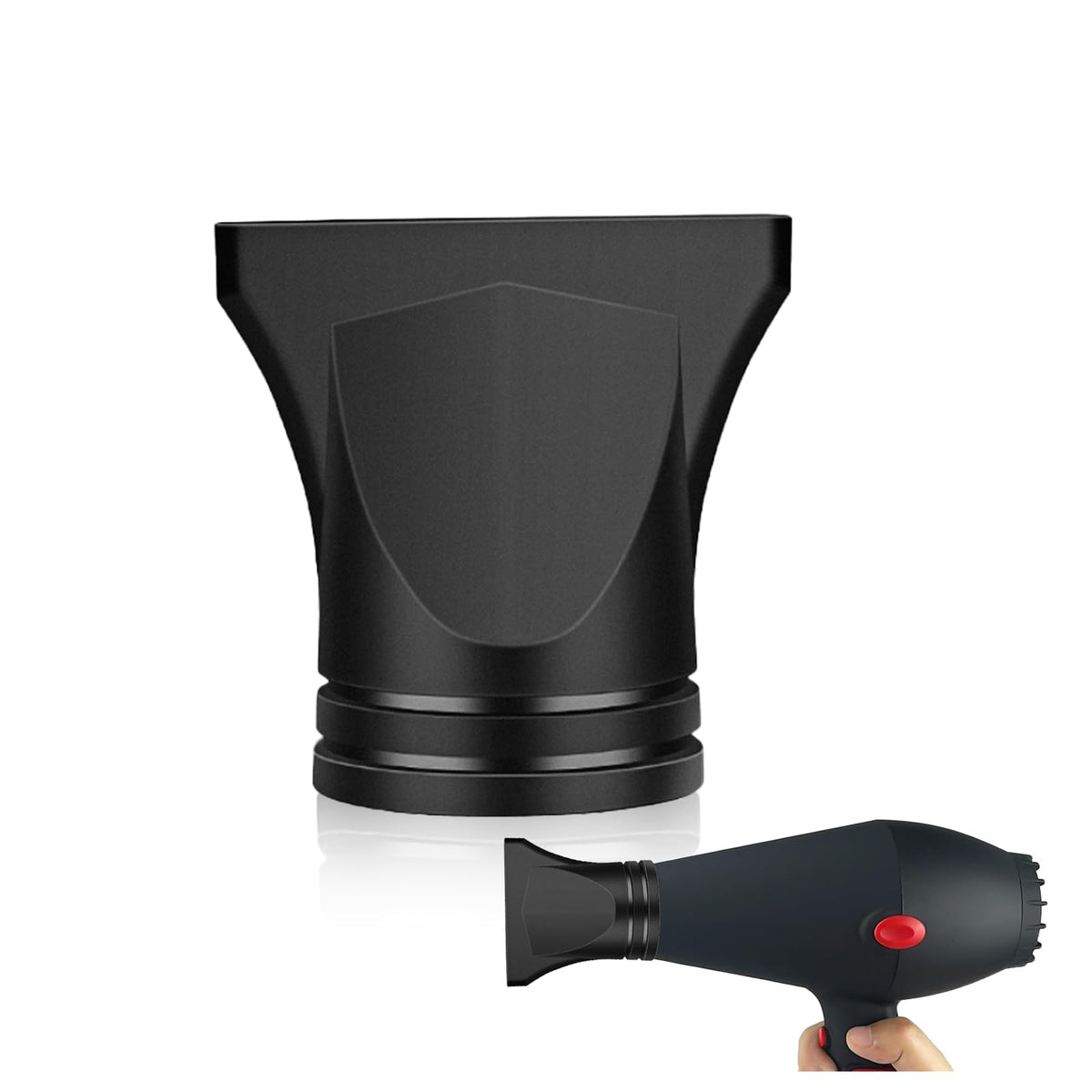 UAIAGM hair dryer attachment diffuser demonstrates even heat distribution for healthier styling results.