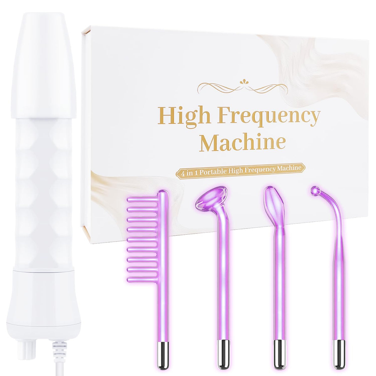 Uaike high-frequency wand full device for at-home skincare versatility and compact storage