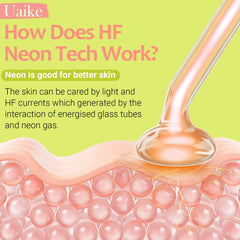 Uaike orange wand with tongue tube for precise area treatment and soothing routine.