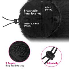 UAmy Hair Flick Ponytail Extension inside view shows lightweight comfort