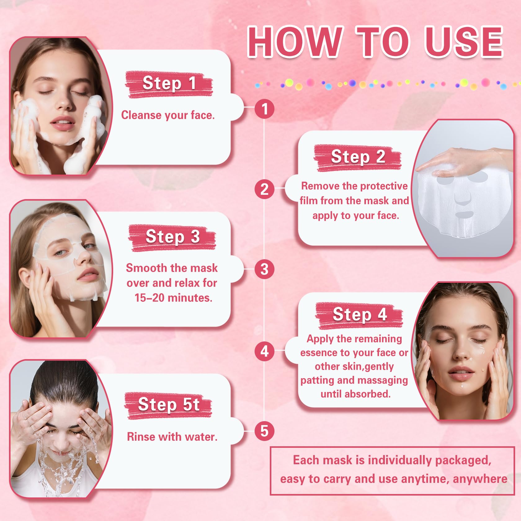 UAOE usage step image – apply after cleansing and relax 15-20 minutes