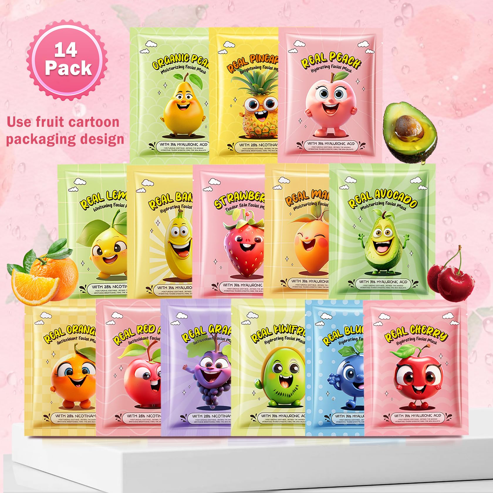 UAOE fruit masks – leaves skin softer and more radiant after use