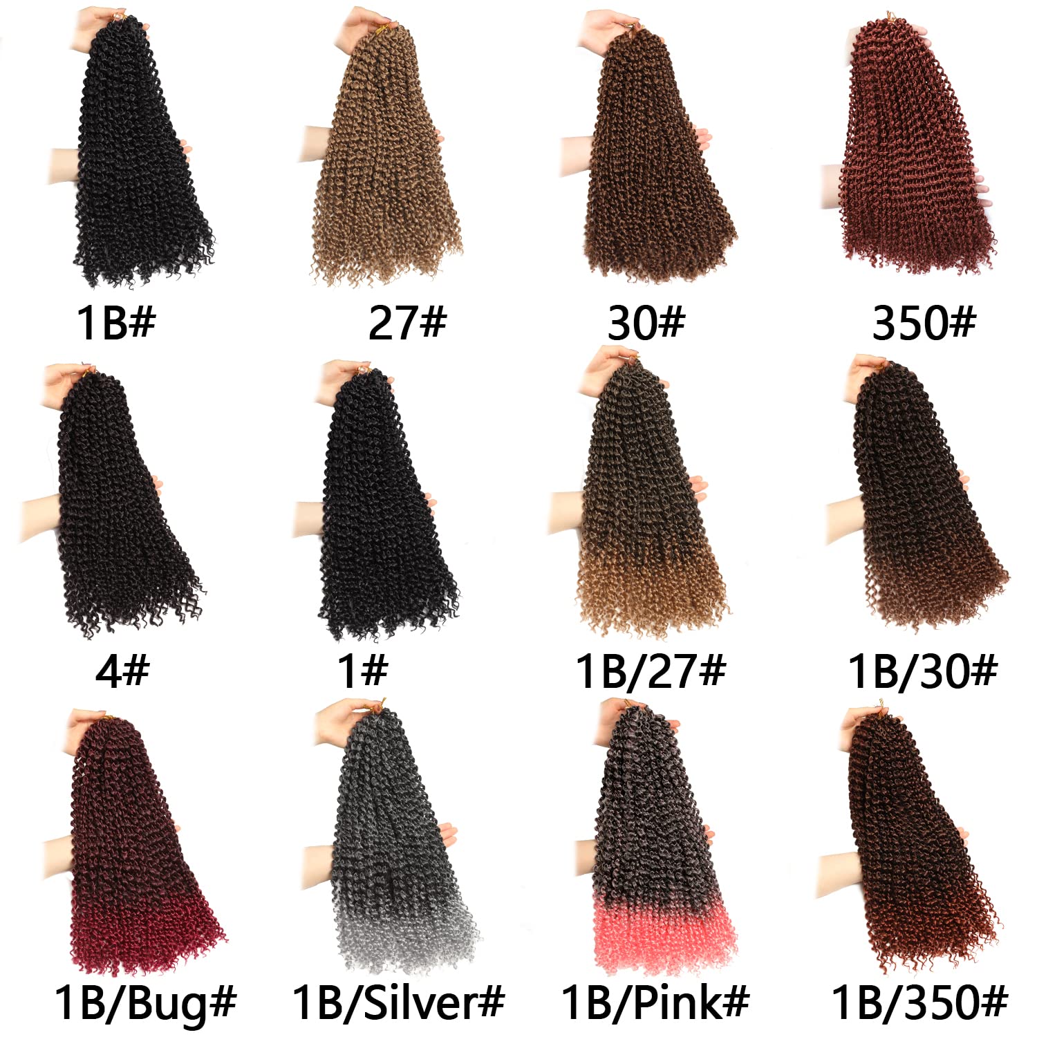 Ubeleco Passion Twist Hair 18in multiple-styles idea shot featuring Water Wave to faux locs.