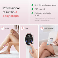 Ubroo IPL Pro full-body use covers legs, arms, and larger treatment areas.