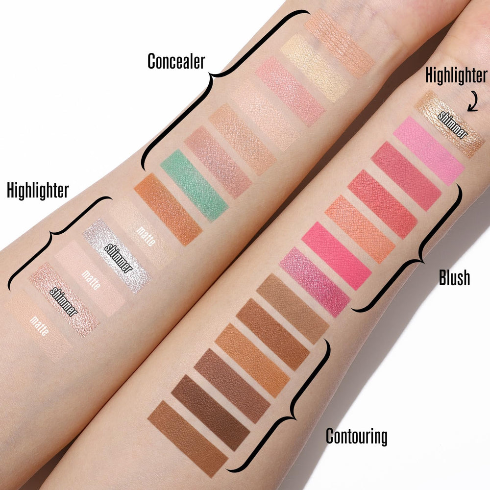 UCANBE highlighters swatches reveal radiant glow options.