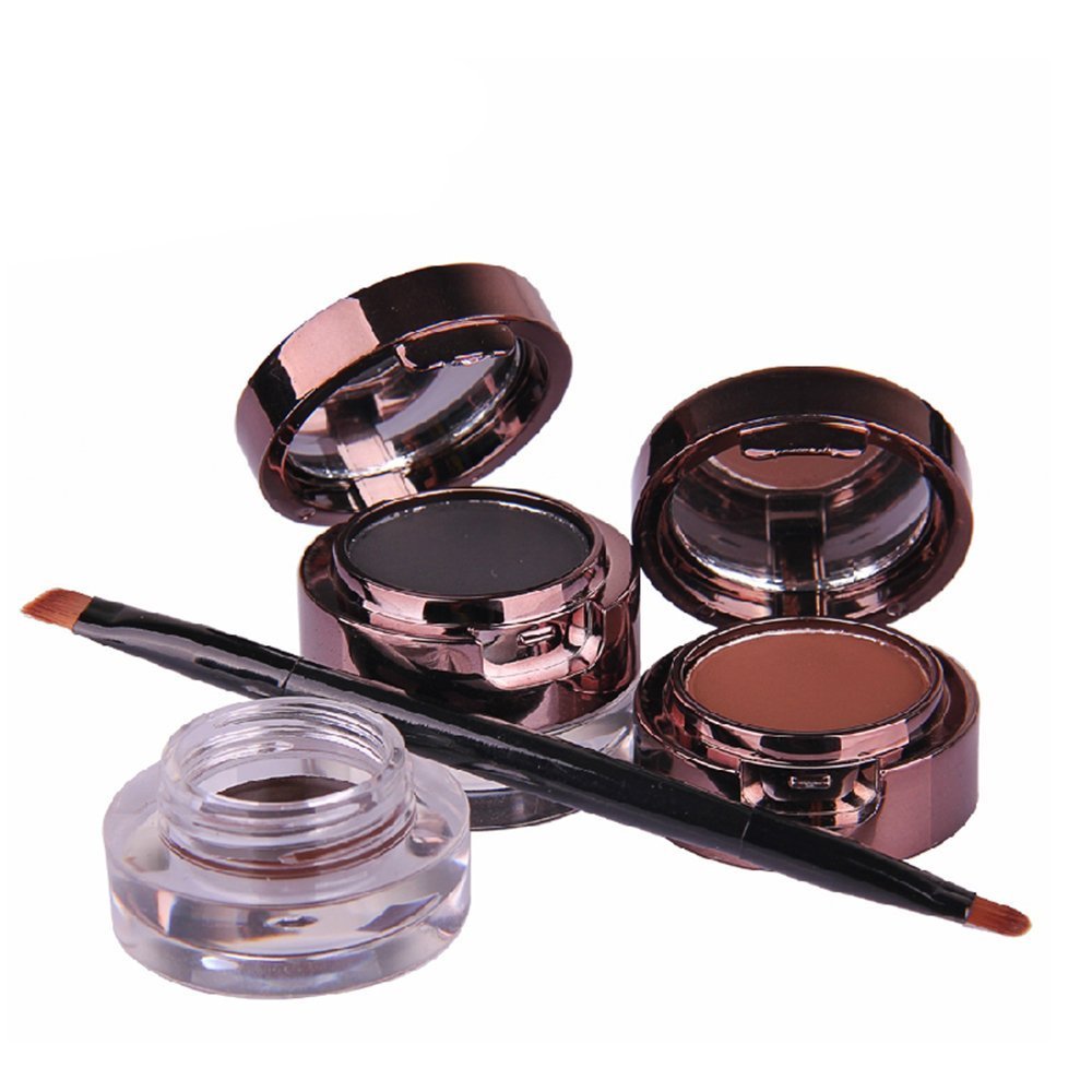 UCANBE brown powder eyebrow pan offers natural, defined brows.
