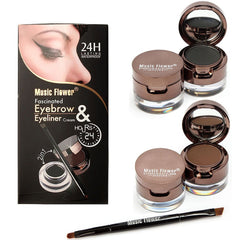 UCANBE 4 in 1 Eyeliner Brow Kit double-ended brush enables precise application.