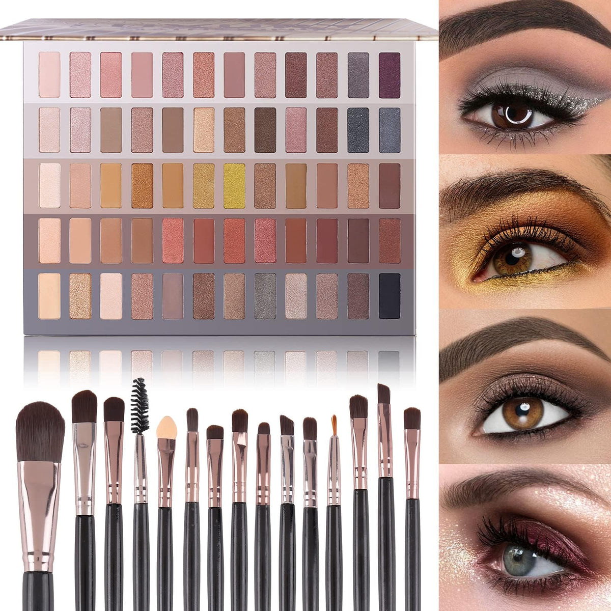 UCANBE 60-colors naked eyeshadow palette closed for versatile nude looks all day