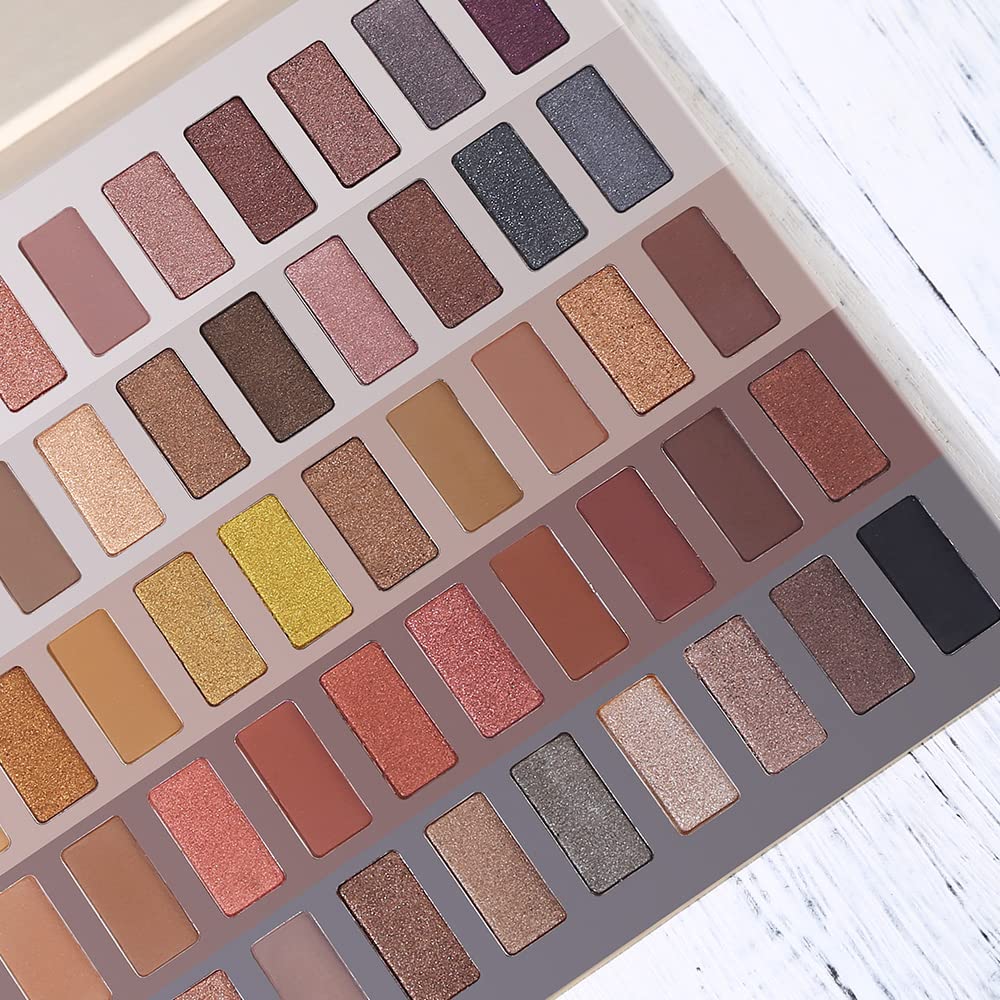 UCANBE 60 Colors Neutral Palette glitter finish provides statement accents safely